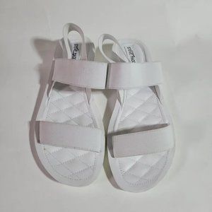 Steve madden quilted strappy sandals white 8.5 nwt